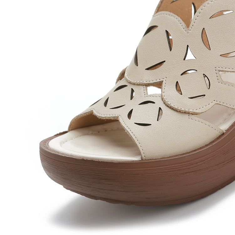 Fish Toe Hollow Wedge Damesandaler Slingback