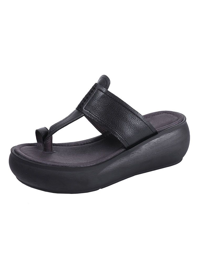 Håndlavede Retro Læder Flip Flop Sandaler