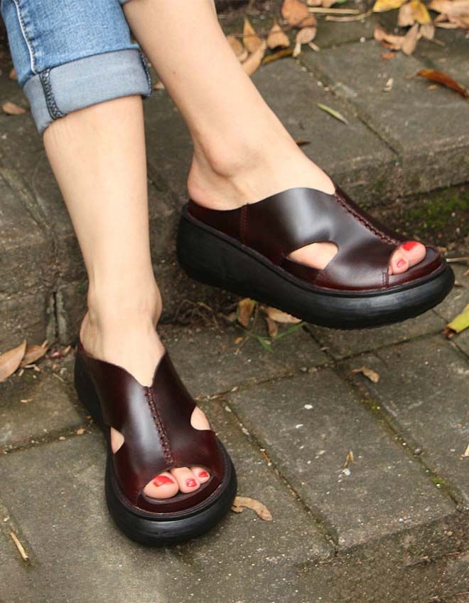 Håndlavede Retro Summer Wedge Hjemmesko