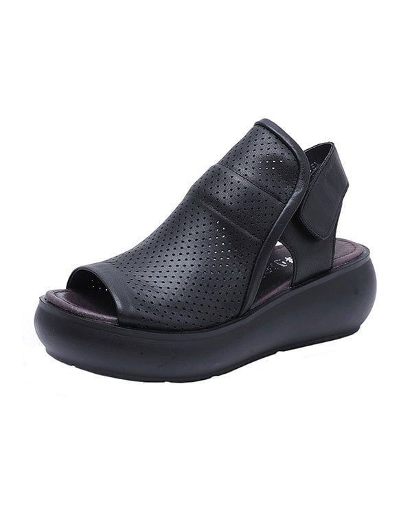 Retro Hollow Wedge Sandaler Til Kvinder Slingback