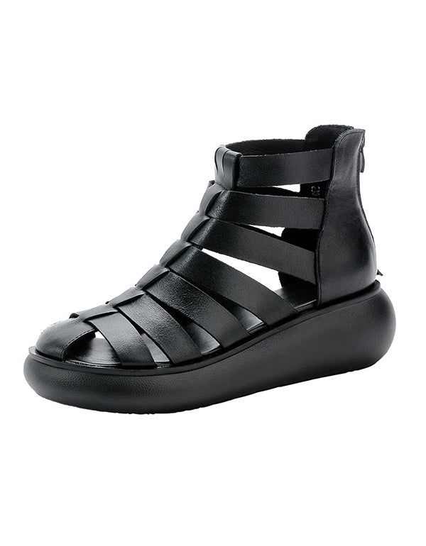 Retro Rom Strappy Wedge Sandaler Til Kvinder