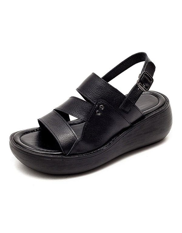 Slingback Retro Wedge Sandaler Til Kvinder