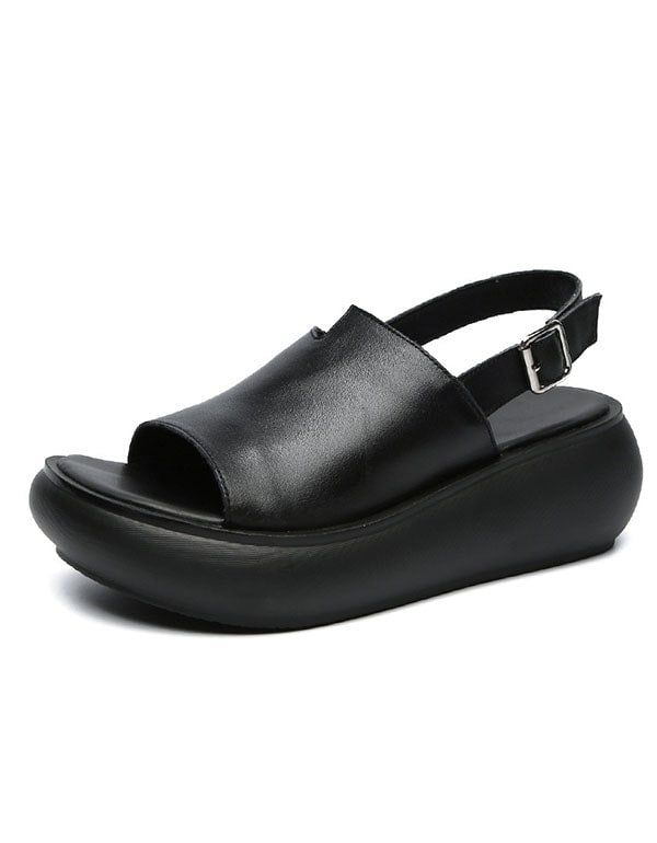 Slingback Wedge Sandaler Til Kvinder Med Åben Tå