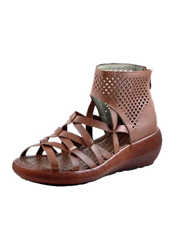 Sommer Åben Tå Cross Strap Platform Sandaler