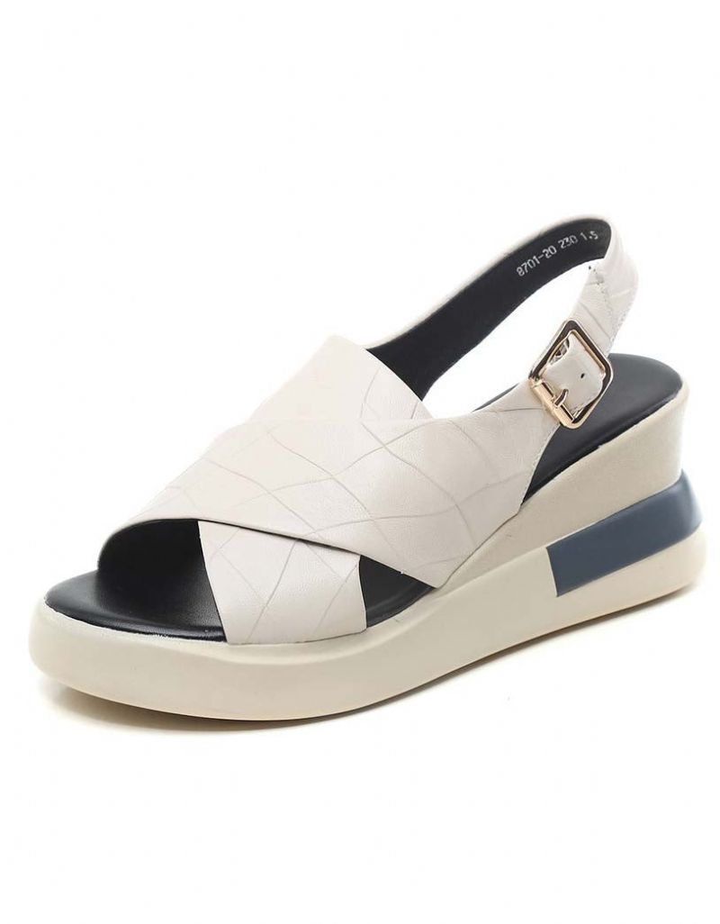 Sommer Front Cross Strap Wedge Sandaler Slingback