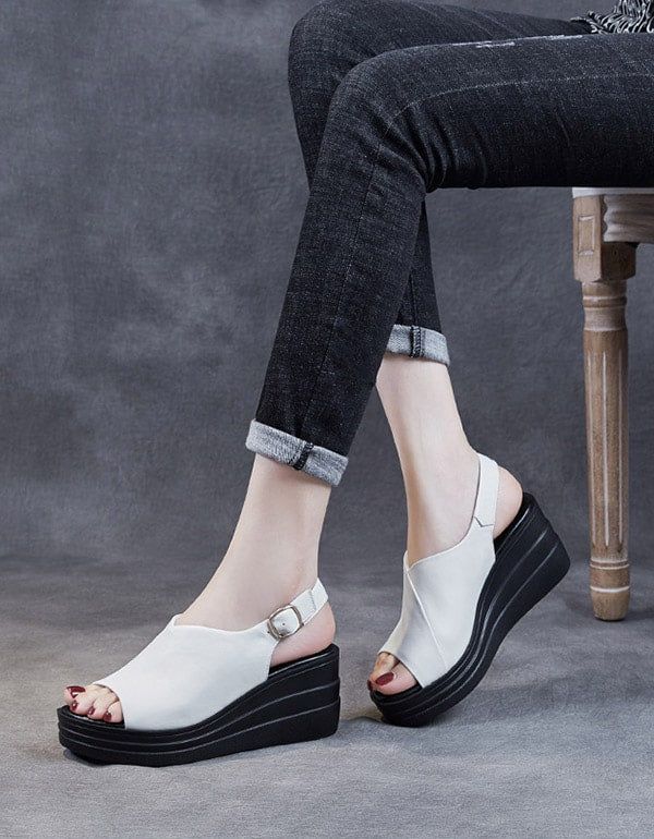 Sommer Slingback Wedge Sandaler Til Kvinder