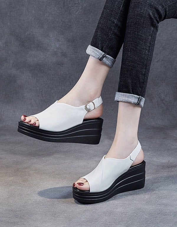 Sommer Slingback Wedge Sandaler Til Kvinder