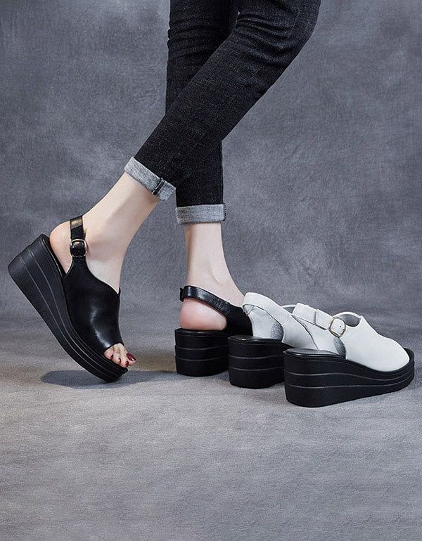 Sommer Slingback Wedge Sandaler Til Kvinder