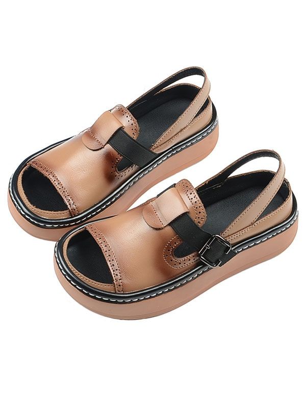 Sommermode Open Toe Platform Sandaler