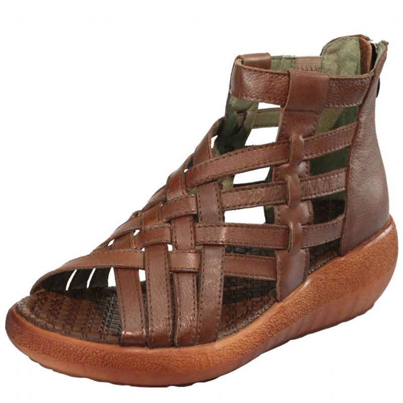 Summer Vintage Wedge Woven Sandaler