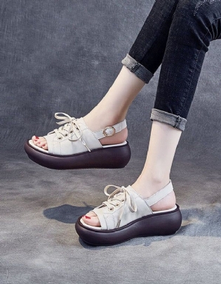 Summer Wedge Justerbare Slingback Sandaler