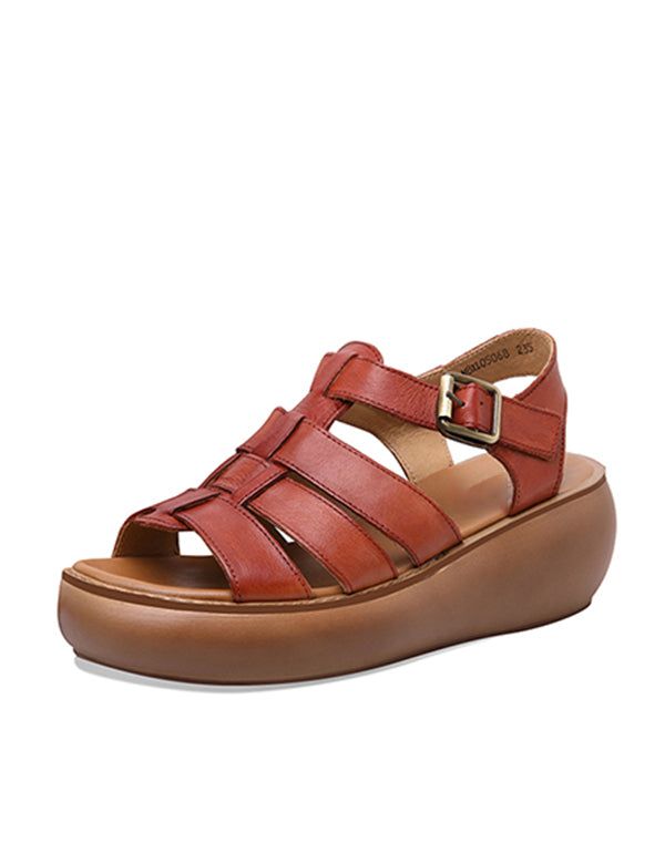 Summer Wedge Sandaler Retro Håndlavede Komfortable