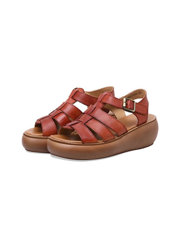 Summer Wedge Sandaler Retro Håndlavede Komfortable