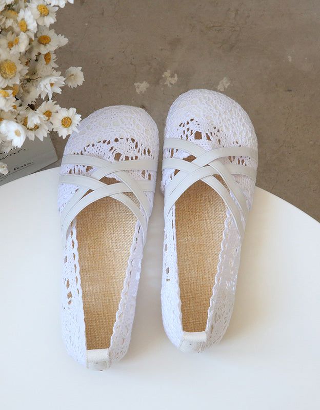 Bløde Bund Foran Strappy Lace Flats