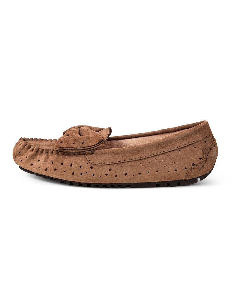 Håndlavede Hule Loafers I Retro Ruskind Til Kvinder