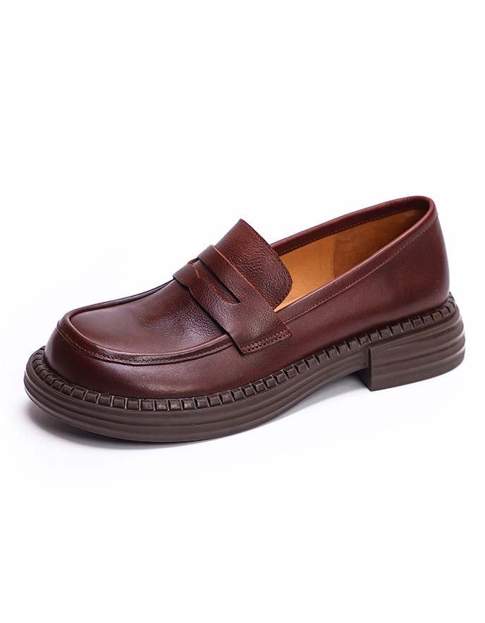 Håndlavede Retro Læder Soft Sole Loafers