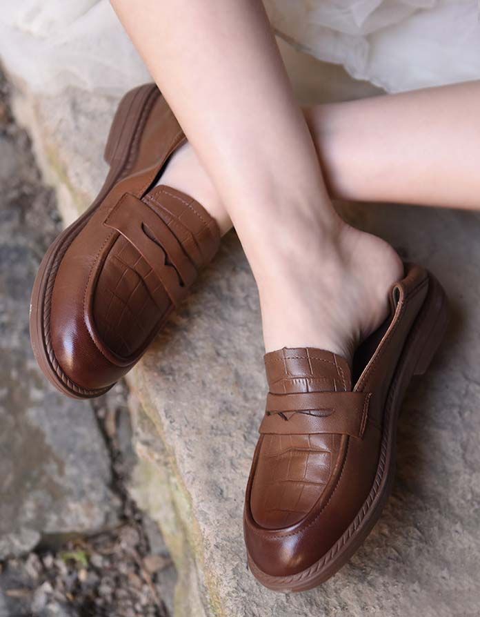 Håndlavede Vintage Komfortable Slip-on Loafers