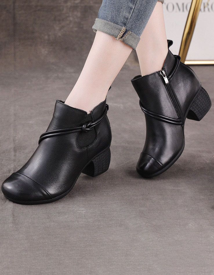 Non Slip Komfortabel Retro Chunky Bootie