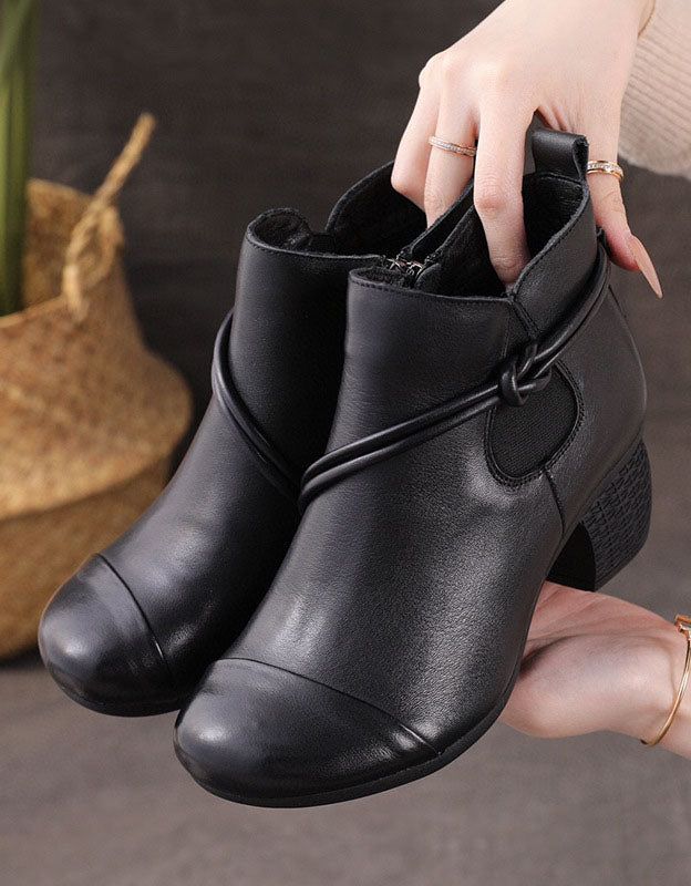 Non Slip Komfortabel Retro Chunky Bootie