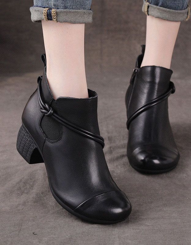 Non Slip Komfortabel Retro Chunky Bootie