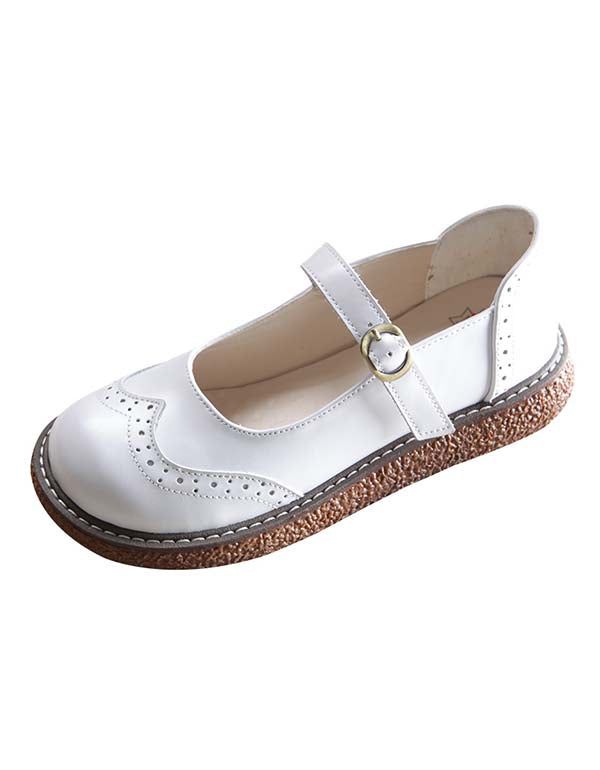 Round Head Retro Oxford Mary Jane Sko