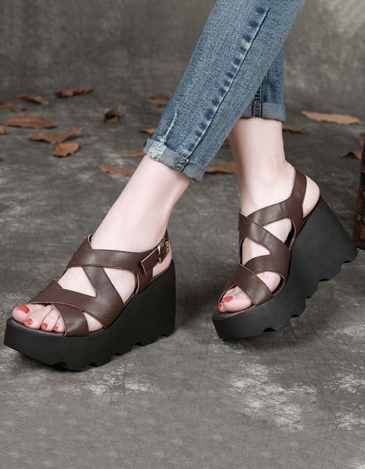 Slingback Wedge Sandaler Til Kvinder