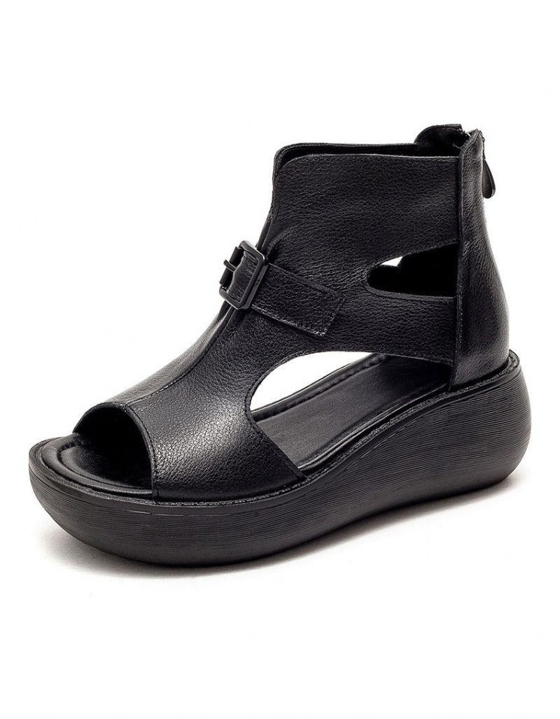 Sommer Cut-out Fish Toe Wedge Sandaler