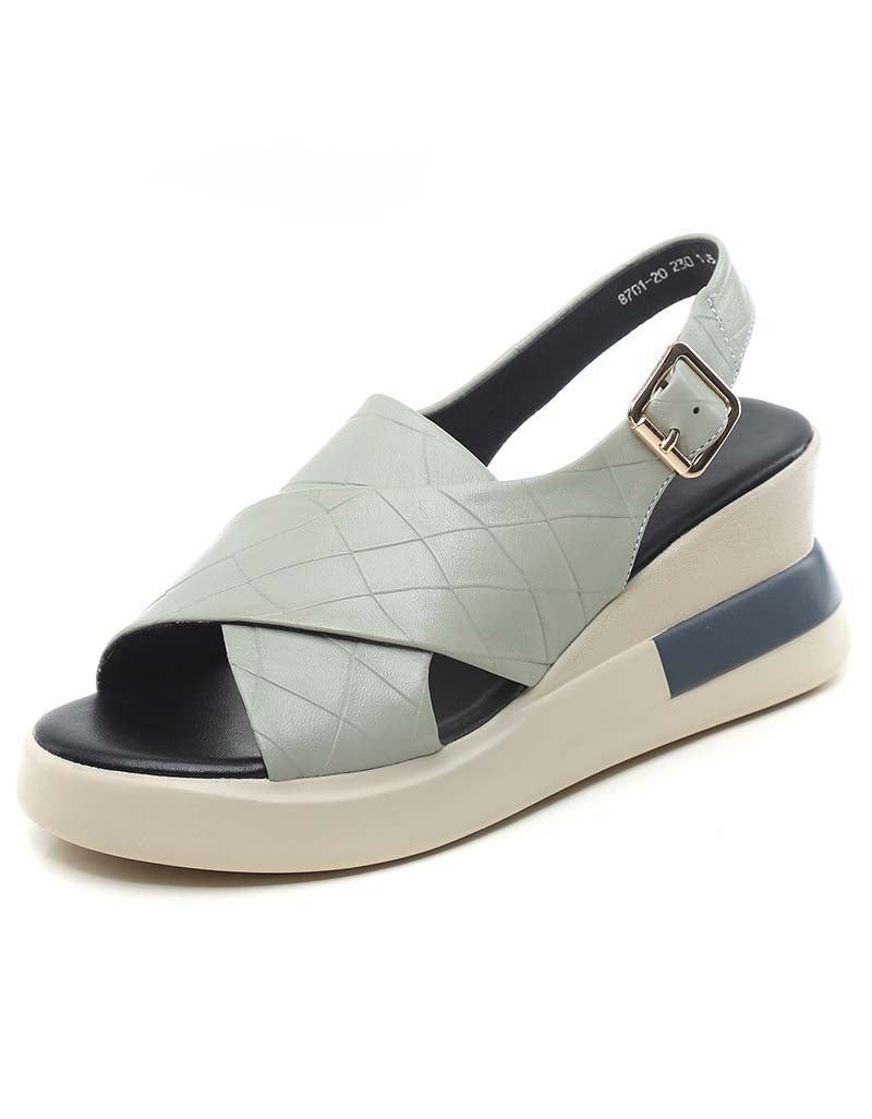 Sommer Front Cross Strap Wedge Sandaler Slingback